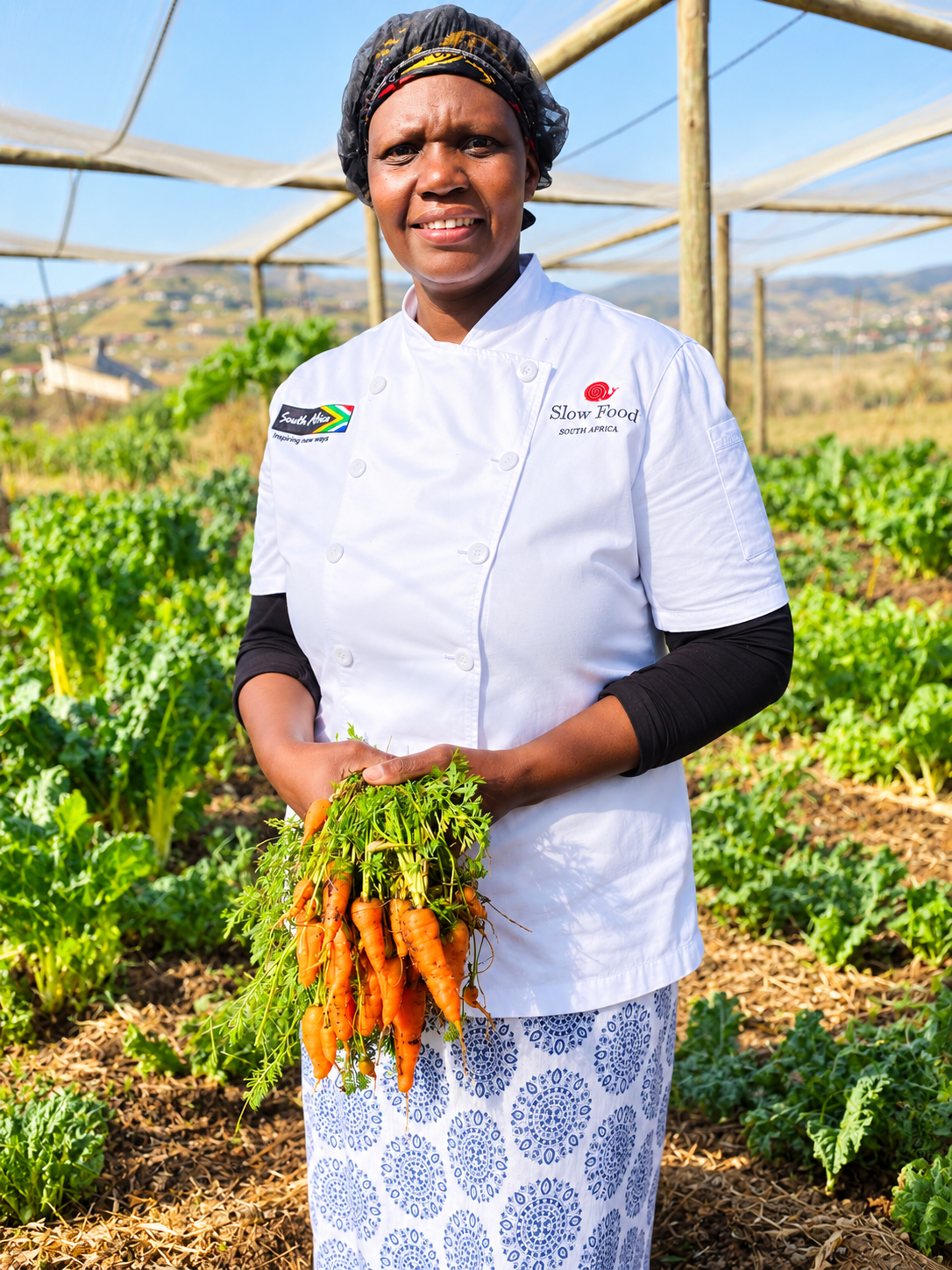 Khayelihle Food Bowl chef with fresh produce